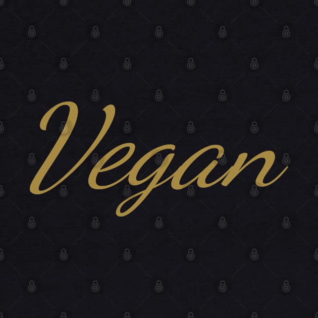 Vegan Gold Typography Art Minimal Design by HiddenPuppets